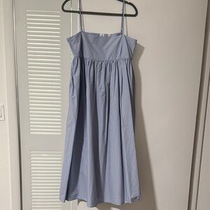 Baby blue Collusion ankle length baby doll dress with spaghetti straps size 12